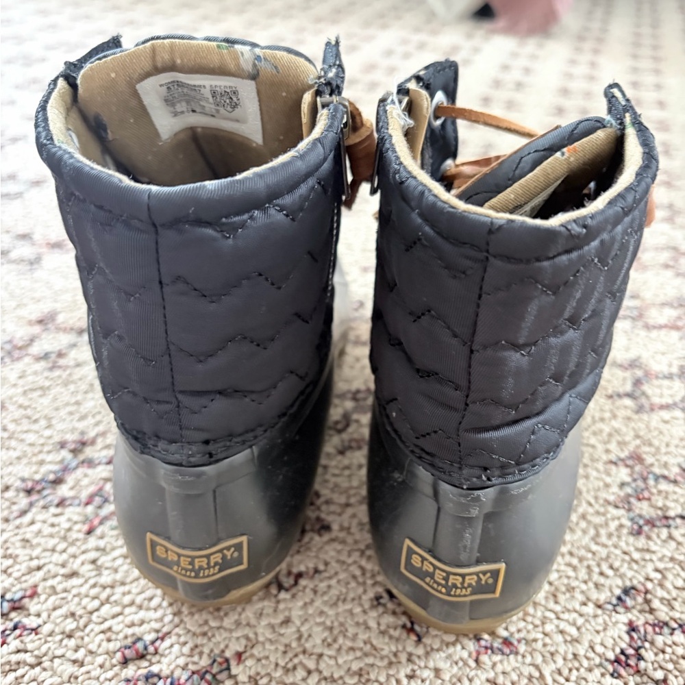 Sperry Black and Tan Duck Boots - Picture 2 of 3